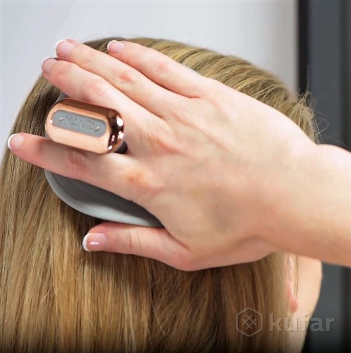 фото массажная щетка для головы и волос massager shampoo brush (2 режима, usb) / влагозащитная моющая и м 4