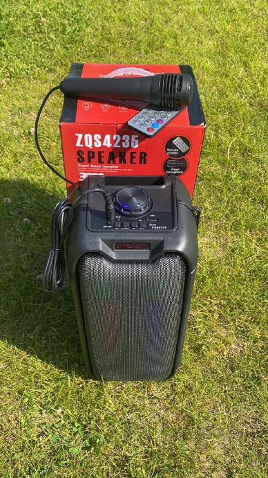 фото колонка bluetooth speaker zqs4235 с микрофоном и пультом ду 4