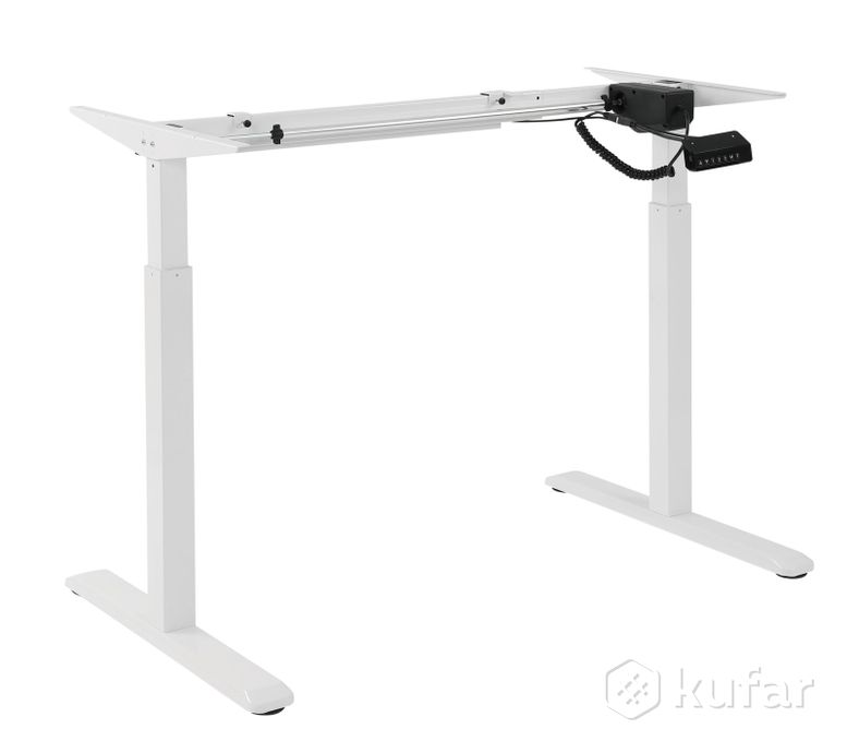 фото стол с регулируемой высотой ergosmart electric desk white 138*80*1,8 1