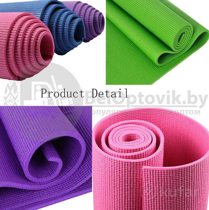 фото коврик для йоги (аэробики) yogam ztoa 173х61х0.5 см розовый 9