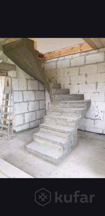 фото монолитная бетонная лестница всех видов 11