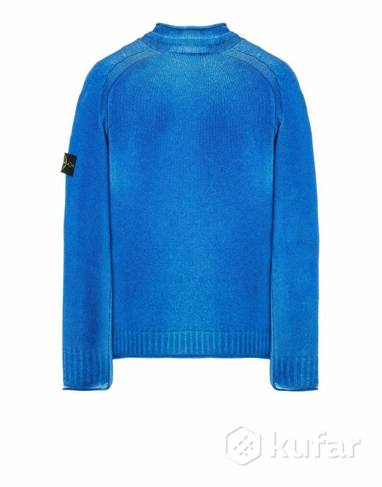 фото свитер 561a8 pure wool_fast dye + hand made airbrush sweater blue 1