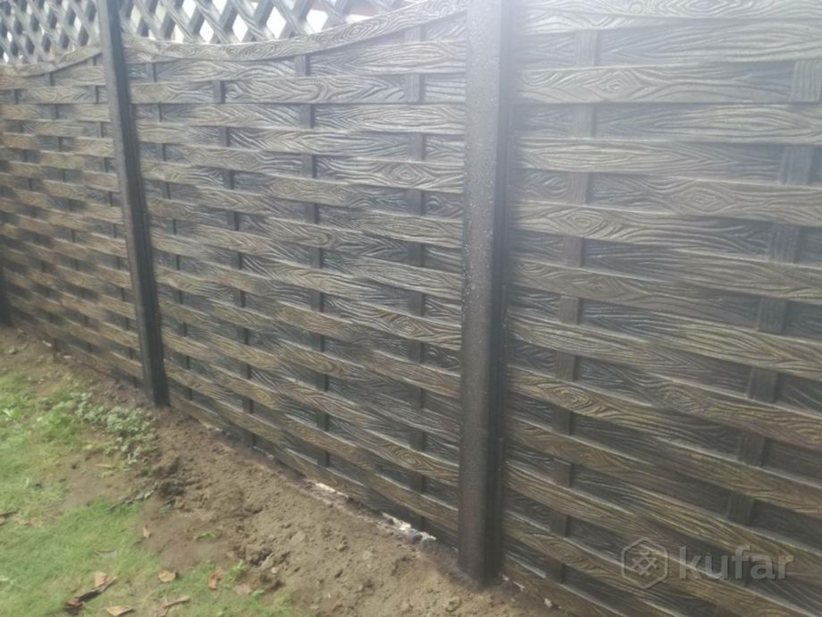фото забор жби и металлопрофиль  2