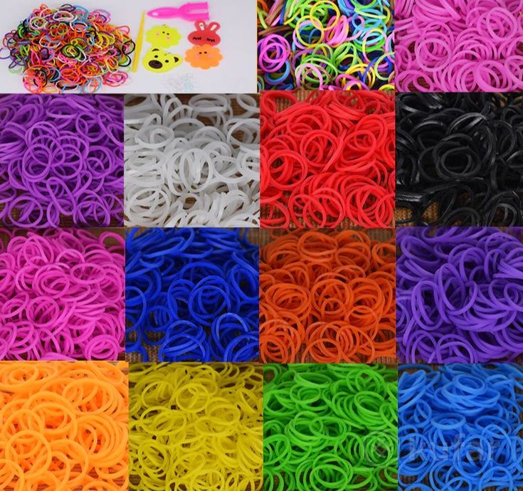 фото набор  резиночек для плетения 6000 штук / плетение браслетов, создание причесок 9