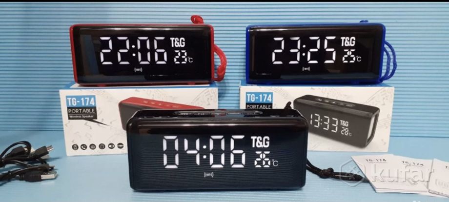 фото портативная колонка часы термометр радио  0