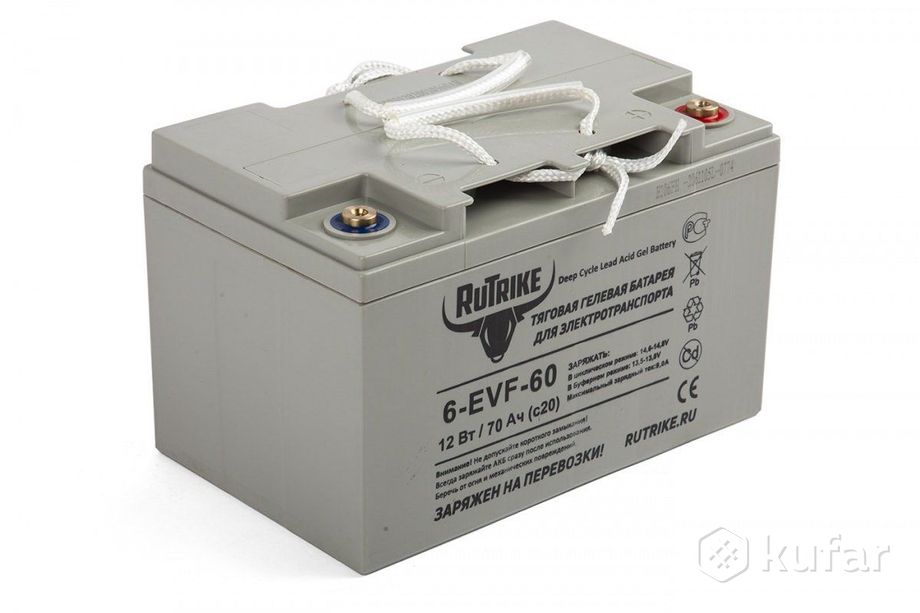 фото комплект тяговых гелевых аккумуляторов rutrike 6-evf-60 (12v60a/h c3) 1