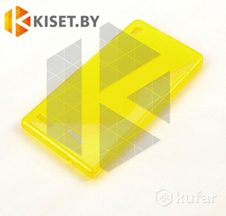 фото силиконовый чехол experts для lg optimus l5 ii/l5 ii dual (e450/e455/e460), желтый с волной 0