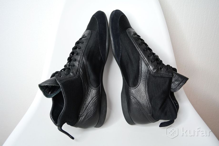 фото ботинки кроссовки кеды сникеры prada high top leather sneakers made in italy opium archive 5