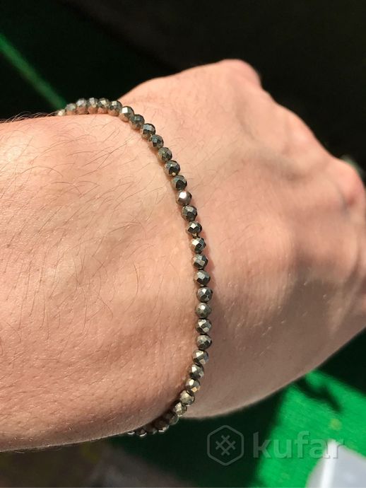 фото пирит-(натуральный камень) ожерелье-чокер браслет на руку и на ногу и кольцо 7