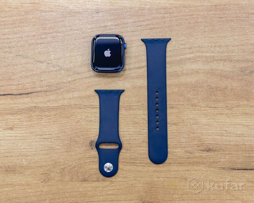 фото умные часы apple watch series 7 45 мм (синий) 2