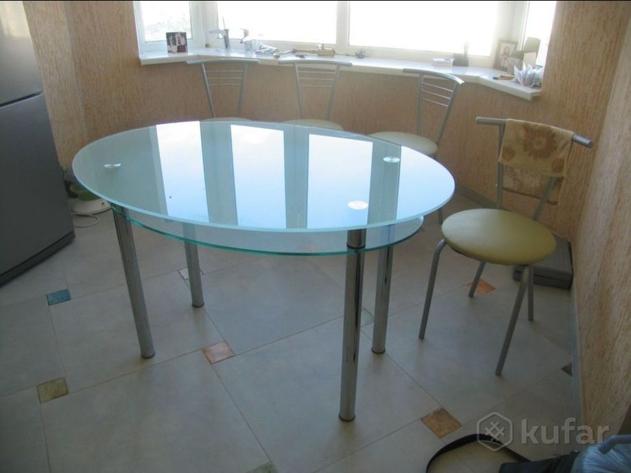 фото стол кухонный стеклянный 0