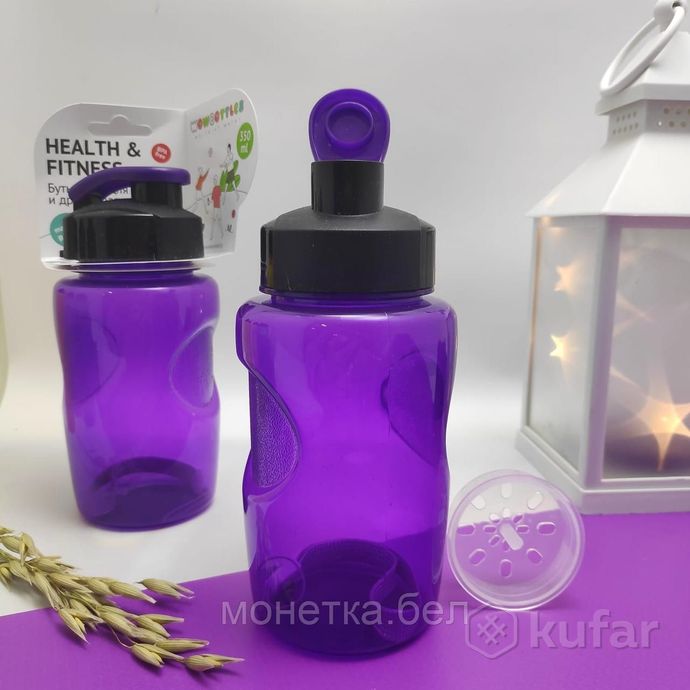 фото анатомическая детская бутылка с клапаном healih fitness для воды и других напитков, 350 мл розовый 3