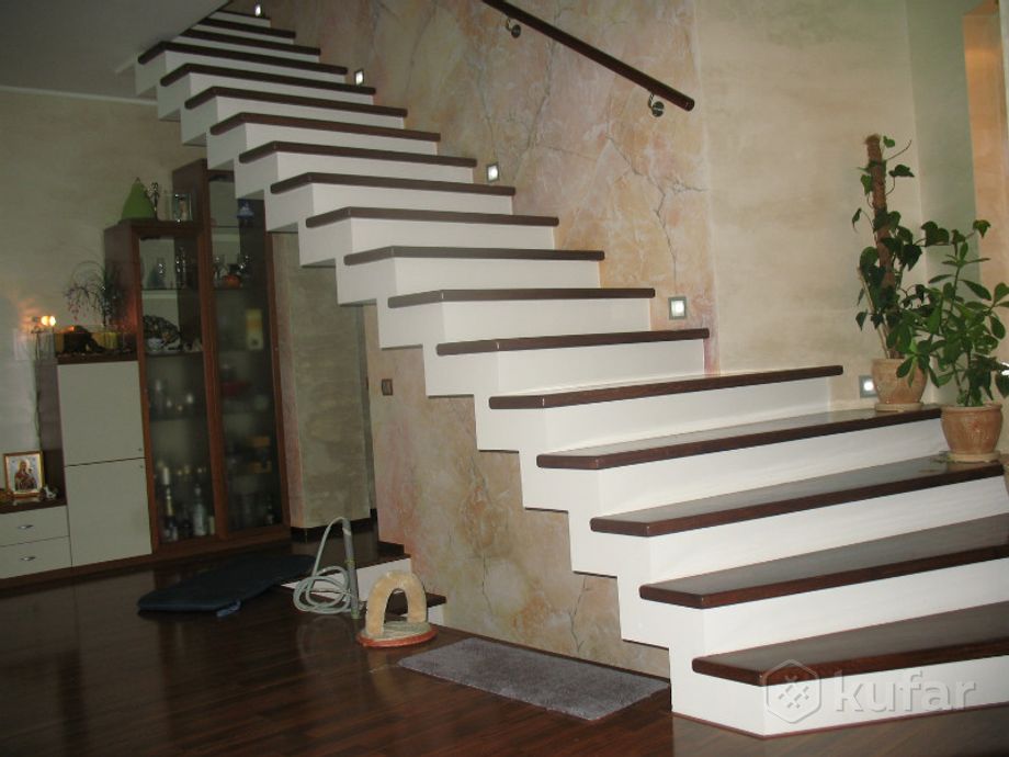 фото бетонная ,монолитная лестница 7