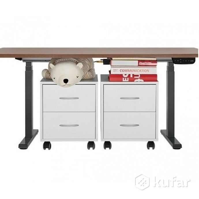фото стол с регулируемой высотой ergo desk pro black 138*80*1,8 1