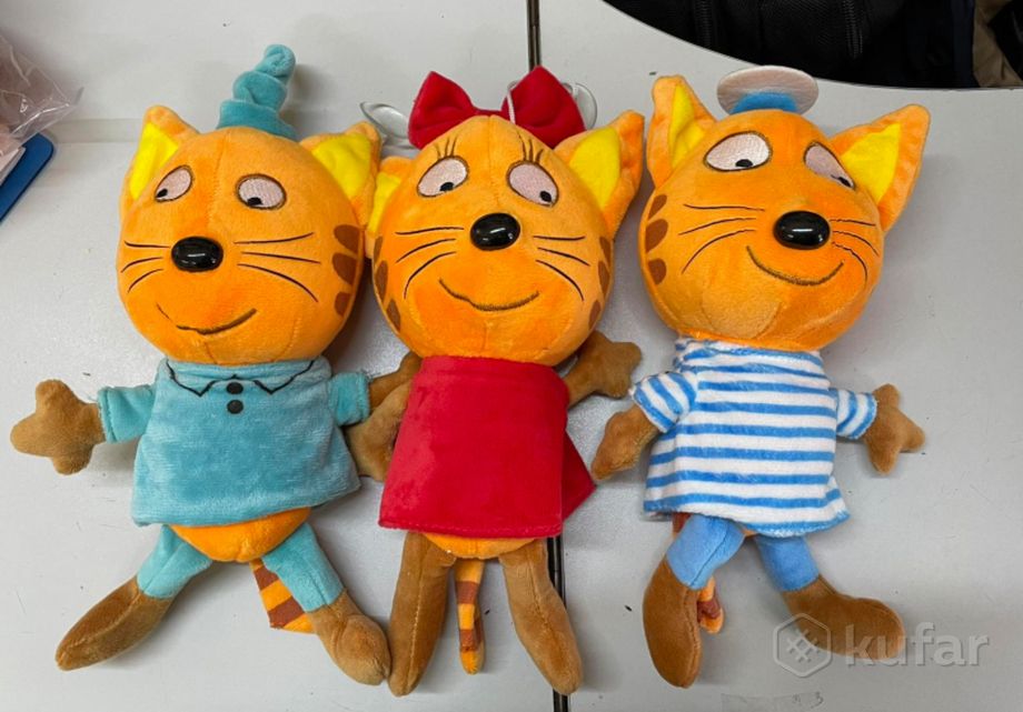 фото три кота музыкальная мягкая игрушка из мультфильма, герои игровые фигурки 0