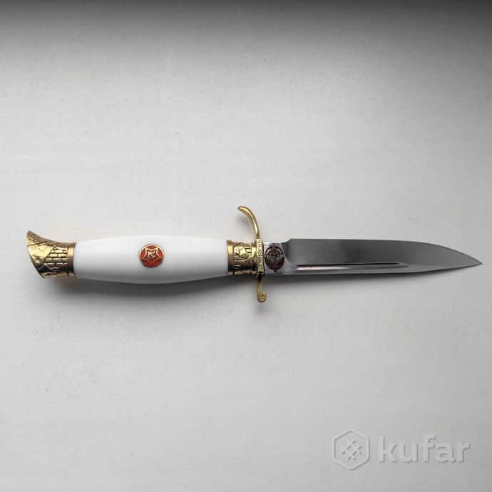 фото нож нквд х12мф кованая (белая рукоять) 0