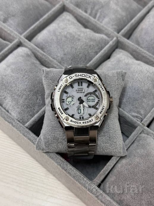 фото мужские часы g-shock (разные расцветки, реплика, металлический браслет) 3