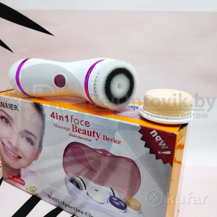 фото мультифункциональный массажер уходовый для кожи лица 4 в 1 мassager beauty device ае-8286а розовый 5