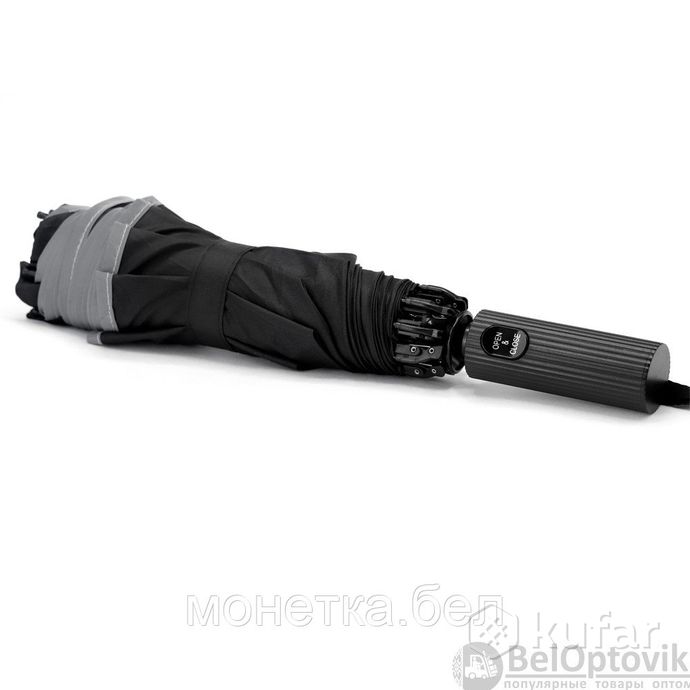 фото автоматический противоштормовой складной зонт - наоборот flash reverse черный 6