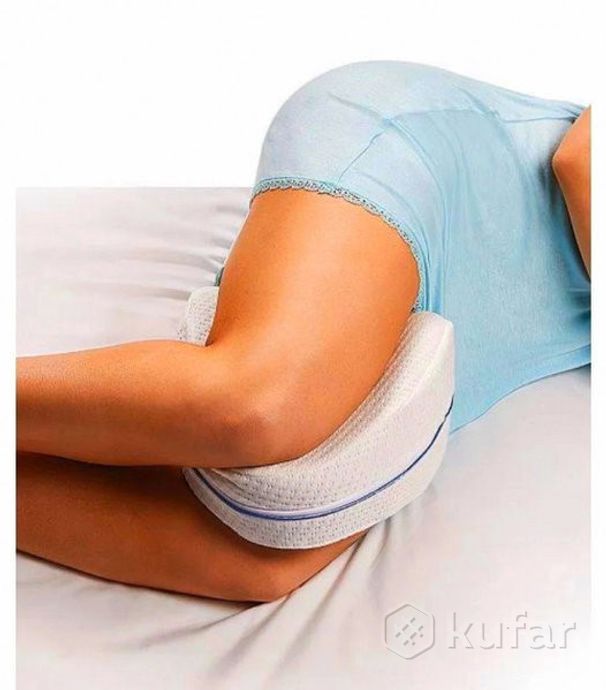 фото анатомическая пенная подушка для ног и коленей с эффектом памяти conour leg pillow / ортопедическая  7