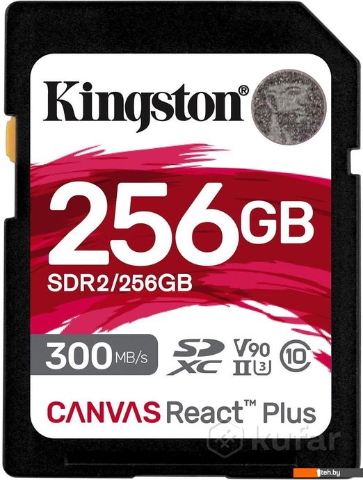 фото карты памяти kingston canvas react plus sdxc 256gb 0