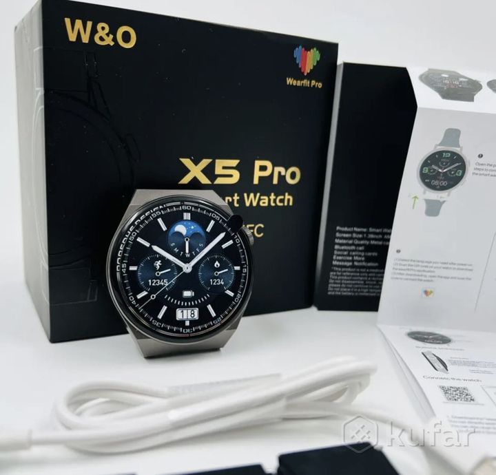 фото круглые умные часы smart watch x5 pro + гарантия 0