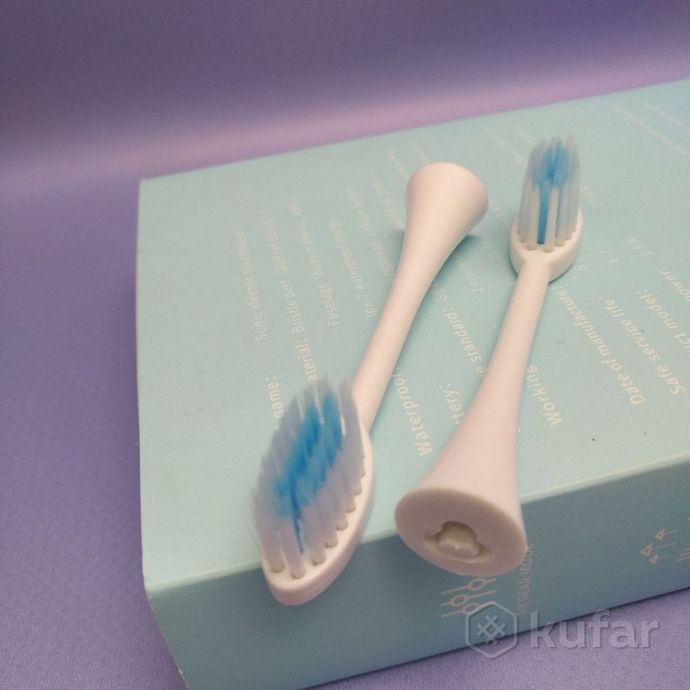 фото электрическая ультразвуковая зубная щетка sonic x7 toothbrush, 4 насадки, 6 режимов белая 4