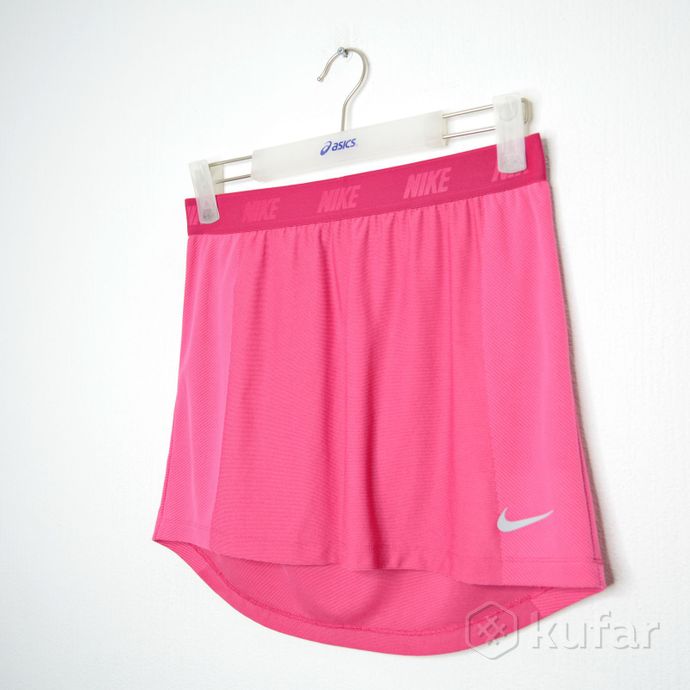 фото спортивная юбка nike women dri-fit skirt рефлективный логотип 1