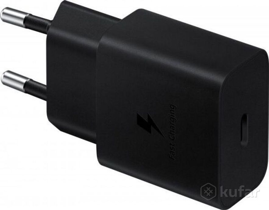 фото сетевое зарядное устройство ''samsung'' ep-t1510nbegeu black, usb type-c 0