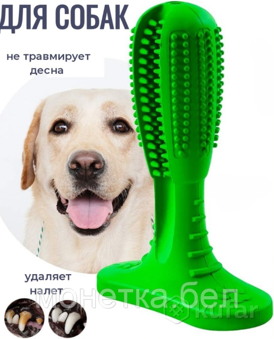 фото зубная щетка для животных toothbrush (размер м) / игрушка - кусалка зубочистка для мелких и средних  9