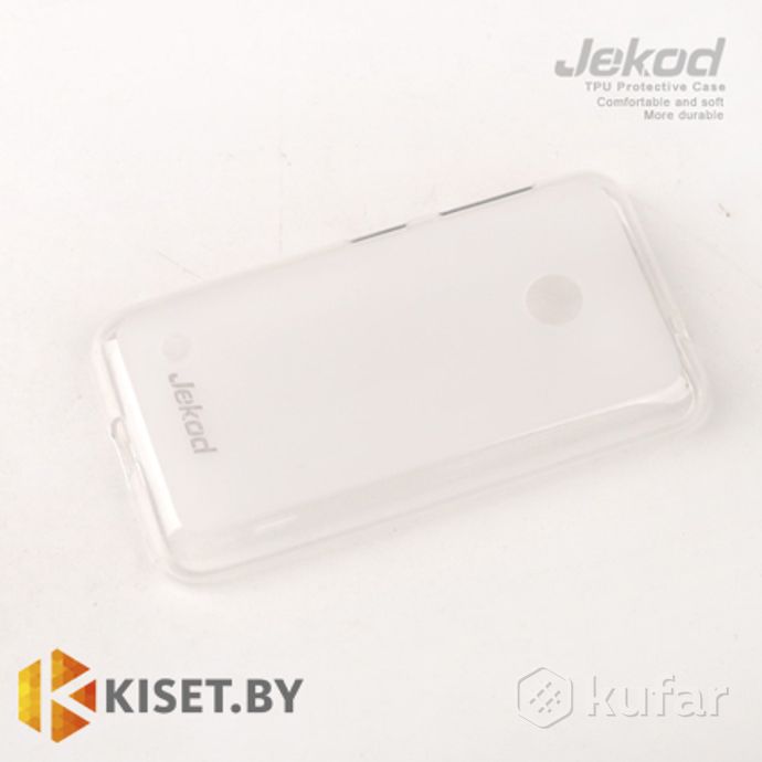фото силиконовый чехол jekod с защитной пленкой для nokia lumia 820, белый 0