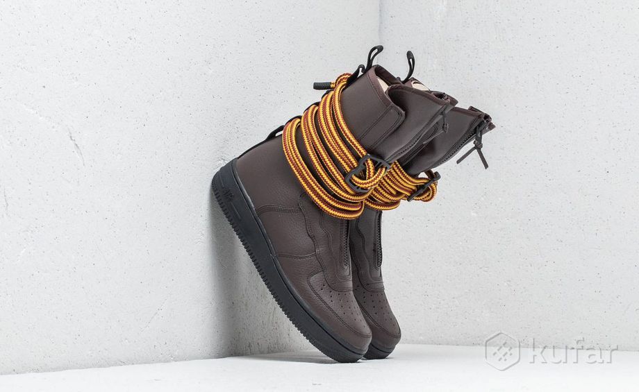 фото nike sf air force 1 one high 'baroque brown boots  0