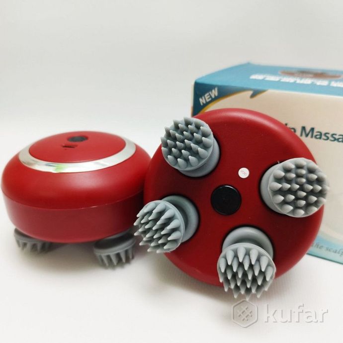 фото портативный 3d массажер для головы и тела smart scalp massager rt-802 (3 режима, usb зарядка, 600 ma 7