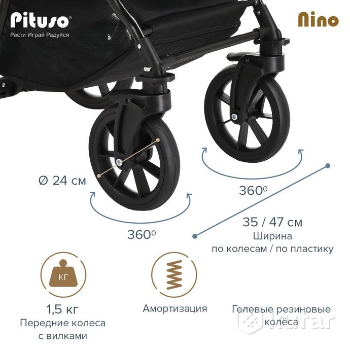 фото новые детская коляска для новорожденного pituso nino eco 1 в 1 10