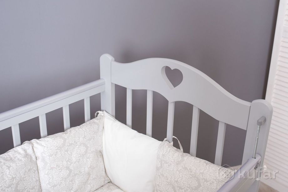 фото кроватка для новорожденных incanto sofi (серый). колесо-качалка. доставка по беларуси. рассрочка 1