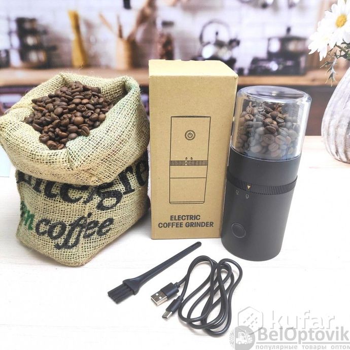фото кофемолка портативная electric coffee grinder для дома и путешествий, usb 3