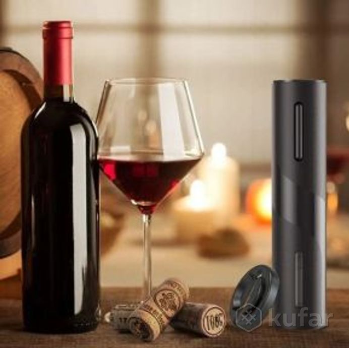 фото электрический штопор для вина  electric wine opener 23 см. черный 0