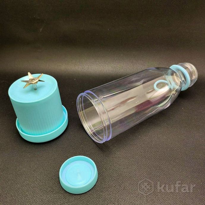 фото портативный ручной бутылка-блендер для смузи mini juiceа-578, 420 ml  белый 5