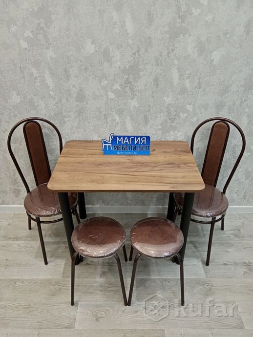 фото комплект: стол, 2 табурета, 2 стула. доставкарб 12