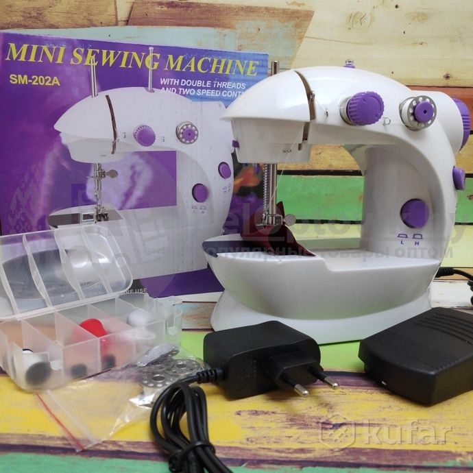 фото швейная машинка компактная mini sewing machine (портняжка) с инструкцией на русском языке с подсветк 5