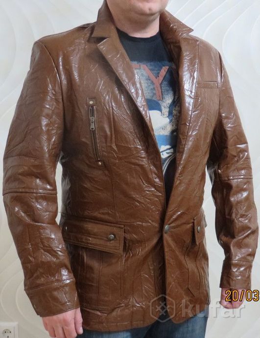 фото пиджак экокожа marco pele,турция, куртка мужская  из экокожи, 4