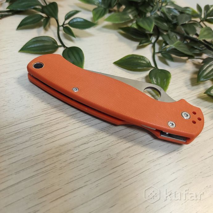фото складной нож spyderco military cpm s30v, оранжевый 4