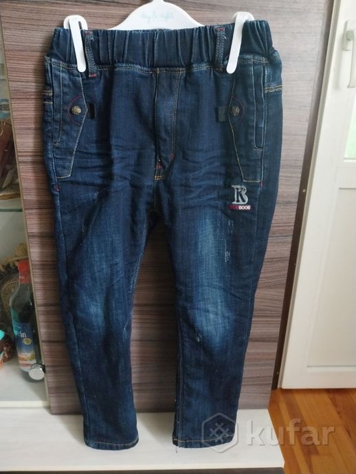 фото теплые джинсы на 98-104 см 0