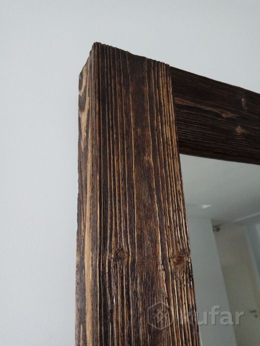 фото зеркало напольное. массив. брашированная древесина 8