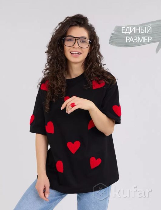 фото футболка (майка) женская сердечки 2