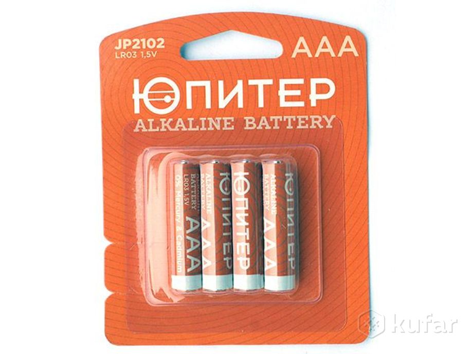 фото батарейка aaa lr03 1,5v alkaline 4шт. юпитер, арт.jp2102 0