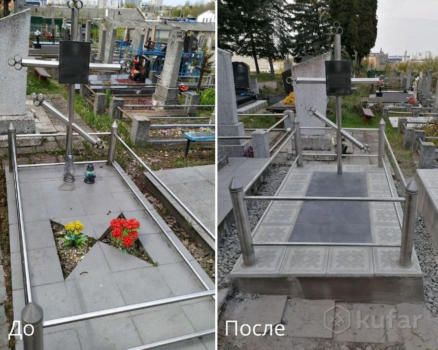фото благоустройство мест захоронений, ремонт памятников в скиделе и гродненском районе 5