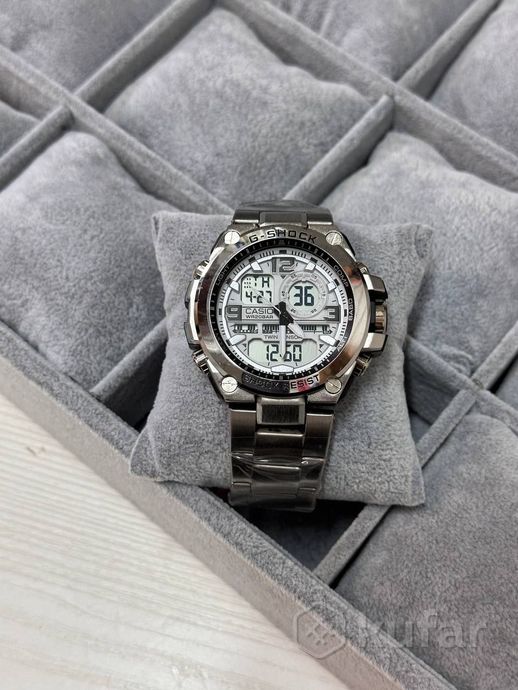 фото мужские часы g-shock (разные расцветки, реплика, металлический браслет) 1
