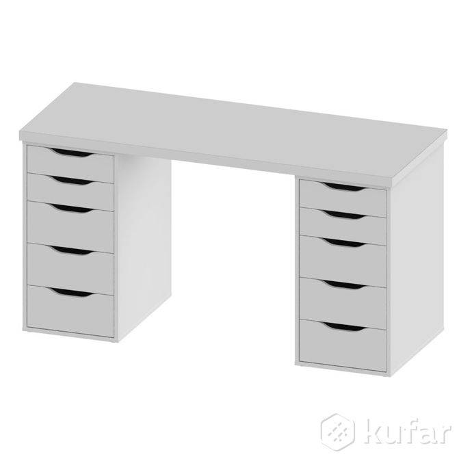 фото письменный стол ingår ингар (линнмон/алекс в икеа), белый, 140x73x55 см 4