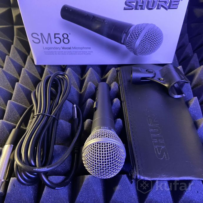 фото вокальный микрофон shure sm58 + кабель 3 метра (полный комплект) 0